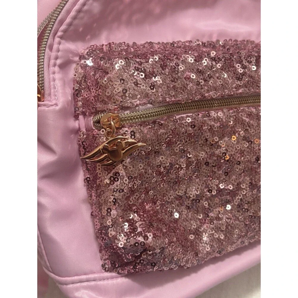 Disney Cruiseline‎ Bibbidi Bobbidi Boutique Backpack Pink Sequin -Rare